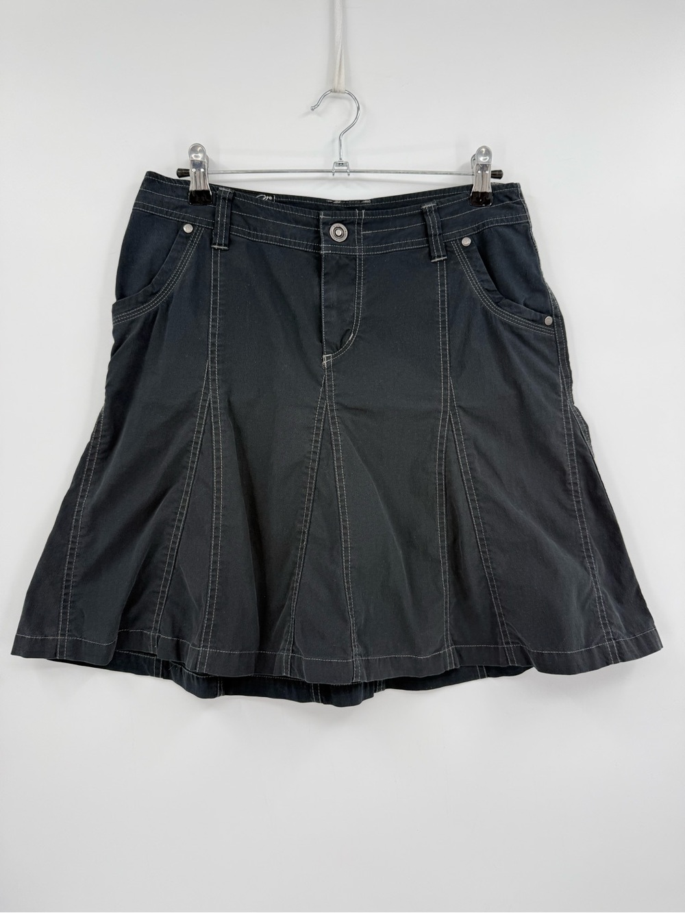 Kuhl Vintage Patina Dye Splash A-Line Skirt Outdoor Gorpcore in Black Size 2